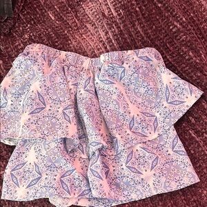 Floral Blue and White Women's Skirt